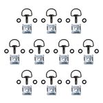 MOTO4U otorcycle Race Fasteners Quick Release D-Ring Race Fasteners Type C 14mm Chrome BLACK (10 Pack)