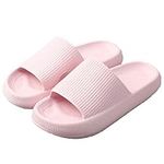 Womens Pillow Slides Slippers, Ultra-Soft Thick Soled Sandals for Home Bathroom, Quick Drying Shower Pillow Slides Cloud Shoes(US4.5-US10.5) (6.5-7.5, Pink, numeric_6_point_5)