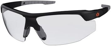 Ergodyne Skullerz SKOLL Safety Glasses-Matte Black Frame, Anti-Fog Clear Lens,Anti-Fog Clear Lens, Black Frame