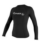 O'Neill Women's Basic Skins Long Sleeve Rash Guard - Black, L