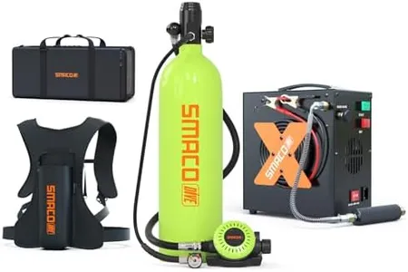SMACO S700 Plus Mini Scuba Tank 1.9L Portable Diving Tank Reusable Pony Bottle for Underwater Exploration Lung Air Tank Kit Diving Cylinder for Emergency Rescue Boat Cleaning Backup Air Source