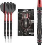 TARGET Darts Scope Soft Tip Darts, 90% Tungsten Dart Set, Barrel 11-19G | Red & Black Darts, Darts Set with Pixel Tips, Electronic Darts, Soft Tip Darts