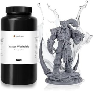 NextShapes Water Washable 3D Printer Resin, Easy to Clean, High Precision 405nm UV Fast Curing Photopolymer Resin for MSLA/DLP/LCD 3D Printing (Dark Grey, 1000g)