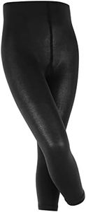 FALKE Unisex Kids Cotton Touch Footless Tights, Opaque, Breathable, Cotton, Skin Friendly, Casual or Dress Stockings, Black (Black 3000), M, 1 Pair