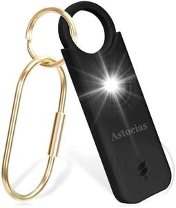 Rechargeable Personal Safety Alarm for Women, 135 dB Keychain Siren with LED Strobe Light, Emergency Security Safe Devices Key Chain Alarms for Women Kids Elderly (Black)