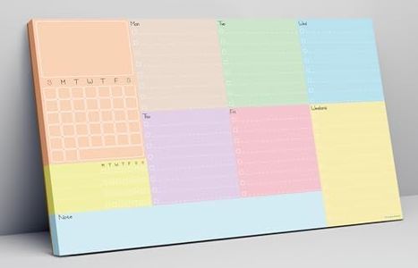 Week Planner Time Tracker To Do LIst Notepad Goal Setting Busy Life Checklist Time Management Organizer Work Life Balance 7" x 11" Premium 100gsm 62 Sheets Tear Off Scheduler Task Priority Office Work
