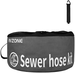 RV Hose Bag, RVZONE Waterproof RV Hose Bag Organizer, Camper Accessories RV Equipment Storage Utility Bag for Sewer Hoses, Fresh/Black Water Hoses and Electrical Cords