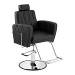 Physa Physa Dudley Black Hairdressing Chair with Footrest Dudley Black Barber Chair Hairdressing Chair with Headrest Backwash Hairdresser Chair