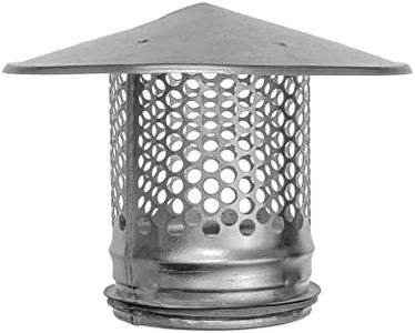 4 Inch Round Roof Rain Cap HVAC Vent Galvanized Steel All Weather Chimney Cap Roof Top Round Roof Vent with Rubber Gasket for Perfect Insulation Vent Cover (4'' Inch)