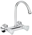 GROHE Costa L 2-Handle Wall-Mount Kitchen Mixer, Chrome, 31191001