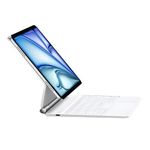 HOU Keyboard Case for iPad Air 11 Inch (M2) 2024, Air 5th/4th Gen, 7-Color Backlight, Floating Stand, Click-Anywhere Trackpad, iPad Pro 11 inch (4th/3rd/2nd/1st) Case with Keyboard, White