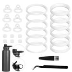 26pcs Water Bottle Lid Replacement for Thermoflask 24/32/40/64oz, Water Bottle Gasket Replacement Silicone Sealing Ring Water Cup Seal Ring for Water Bottle Straw Lid Chug Lid & Chug Spout