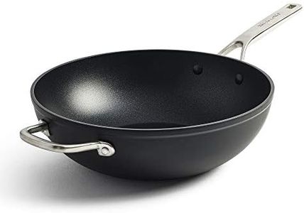 KitchenAid Forged Hardened Aluminium 30cm Wok with Helper Handle, Induction, Oven and Dishwasher Safe, Black