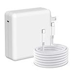 Replacement Mac Book Pro Charger,96W USB C Charger Power Adapter Compatible with Mac Book Pro 16,15,13 Inch,Air 13 inch 2020/2019/2018,USB C Thunderbolt 3 Laptop Power Supply,Included USB C to C Cable