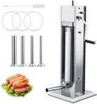 GarveeHome Sausage Stuffer, Manual 15LBS/7L Sausage Maker Machine, Meat Stuffer with Dual Speed, Stainless Steel Heavy Duty Sausage Filler with 4 Stuffing Tubes, for Commercial and Home Use