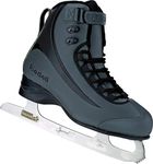 Riedell Skates - Soar Adult Ice Skates- Recreational Soft Beginner Figure Ice Skates | Onyx | Size 9