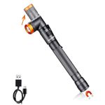 COSMOING Ultra Bright 4 Modes Pen Light with Magnetic Base, Rechargeable Battery, 90 Degree Swivel IP65 Pen Flashlight Clip Pocket, LED Flashlight for Camping, Emergency, Inspection, Hiking, Outdoor