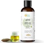 Herbs Botanica Organic Hemp Seed Oil Cold Pressed Premium Carrier Oil For Hair, Skin, Face, Joint Health NON GMO/Gluten Free 6.76 FL oz