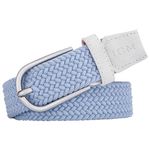 PACDE Western Candy Colours Elastic Pin Buckle No Holes Women Jeans Belt (Light blue, 125cm)