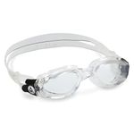 Aquasphere Kaiman, Swimming goggles for adults with UV protection, silicone seal, 180° vision, anti-fog and anti-leak lenses for men and women, Transparent - Clear Lens