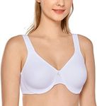 DELIMIRA Women's Smooth Full Figure Underwire Seamless Minimizer Bra White 34DD