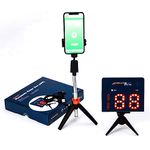 Potent Speed Radar Gun 2.0 w. App Support - Track & Record Progress - Instantly Measure Shot Speed - Ultra-Slim Device, Adjustable Angles & Mount Support - Hockey Training Equipment