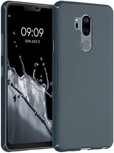 kwmobile Funda para LG G7 ThinQ/Fit/One Carcasa - Ultrafina de TPU y Silicona con Bordes elevados anticaídas - Pizarra Oscura