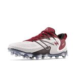 New Balance Men's Freezelx V4 Low Lacrosse Shoe, White/Crimson/Black, 4.5