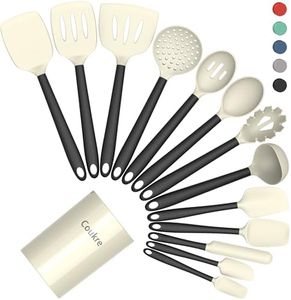 Coukre Silicone Kitchen Cooking Utensils Set, Heat Resistant, 14-Piece