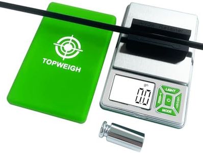 TOPWEIGH Arrow Scale Digital Grain, Archery Scale, Arrow Weight Scale with Arrow Holder, Large Backlight Display, 3086 grains x 0.1gn, 200g x 0.01g, 6 Weighing Units, Cal Weight, Batteries Included