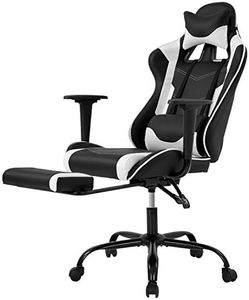 BestOffice OC1688-WhiteA Racing Gaming Chair, White