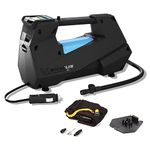 MICHELIN Programmable Rapid Digital Tyre Inflator for 4x4 & SUVs | 12V High-Performance Air Compressor with Direct Drive Technology, Pre-Set Pressure, Auto Shut-Off, LED Light, Long Hose & Carry Bag