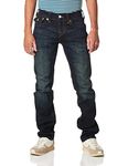 True Religion Men's Ricky Low Rise Relaxed Fit Straight Leg Jean with Back Flap Pockets, Last Call, 36W x 34L