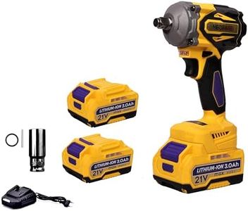 MECRAAF® 21V Cordless High Torque Impact Wrench | Powerful Brushless Motor with Max Torque 550N.m | 2300RPM | 2x 3Ah Battery | 1x PC Socket (22mm) | Fast Charger and Tool Box | 6 months motor warranty