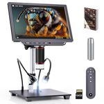 Dcorn 4K Digital Microscope - 2000X Magnification, 8" Coin Microscope with 52MP Camera Sensor, Microscope for Adults for Soldering, Full Coin Observation, 64GB TF Card & Coin Guidebook Included