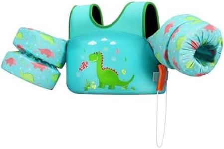 HeySplash Swim Vest for Kids, Toddler Pool Floaties Fit 33-66 Lbs, Children Swimming Vest with Adjustable Strap, Swim Jacket Water Wing Arm Float, Puddle Beach Boat Jumper Boy Girl,Dinosaur