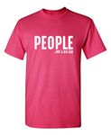 People Not A Big Fan Graphic Novelty Sarcastic Funny T Shirt S Pink