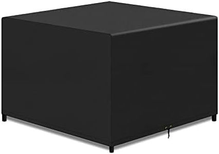 PATIO PLUS Fundas rectangulares grandes para muebles de mesa de jardín, juego de fundas para sillas de patio al aire libre, tela Oxford 420D, impermeable, resistente al viento, anti-UV, fundas de