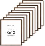 Haus and Hues Walnut 8x10 Wall Picture Frame - Set of 1 8x10 Wood Picture Frame. Rustic 8x10 Picture Frames, 8x10 Wooden Picture Frames, Modern Picture Frame, 8x10 Photo Frame (Standalone Walnut Oak