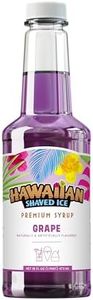 Hawaiian Shaved Ice Syrup Pint, Grape Flavor, Great For Slushies, Italian Soda, Popsicles, & More, No Refrigeration Needed, Contains No Nuts, Soy, Wheat, Dairy, Starch, Flour, or Egg Products