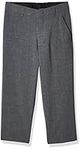 Calvin Klein Boys' Flat-Front Bi-Stretch Dress Pant, Straight Leg Fit, Belt Loops & Front Pockets, Grey Heather, 12