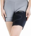 FOVERA Adjustable Thigh Support Brace - Hamstring Quad Wrap - Compression Sleeve for Groin Muscle, Sprains, Quadricep, Tendinitis, Sciatica Pain, Sports Recovery - Men & Women (Universal, Single)