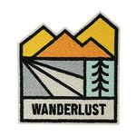 Adventure Collection: Wanderlust Trees and Mountains Iron-On Patch | Hiking Iron on Patches, Outdoor Patch, Ironable Patch, Badges, Embroidery Patch for Backpacks Finally Home