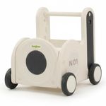 Baybee 4-in-1 Baby Walker & Kids Ride-On | Smooth-Rotation Wheels, Push Cart & Multi-Layer Toy Storage | Secure Rope Pull, Comfortable Seat & Early Walking Support for 6+ Months (Black)