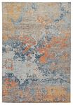 Signature Design by Ashley Wraylen 8 x 10 Low Pile Boho Abstract Rug, Orange & Blue