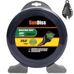 253ft 0.095" Trimmer Line Cutting String Replacement for Echo Black Diamond Trimmer Line 330095073/330095071, Fits for Medium to Heavy Grass and Weeds, with Built-in Line Cutter
