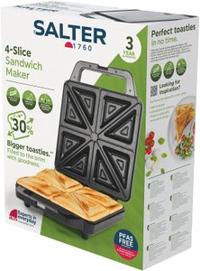 Salter Deep Fill Sandwich Toaster – Non-Stick Plates, Easy Clean