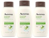 Aveeno Positively Radiant Exfoliating Body Wash with Moisture-Rich Soy Complex & Crushed Walnut Shell for Dry, Dull Skin, Soap-Free, Dye-Free & Hypoallergenic Formula, 530ml (Pack of 3)