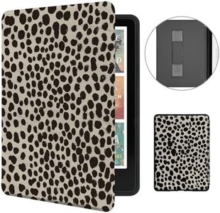 MOROCK Case for All-New 7" Kindle Paperwhite and Colorsoft Paperwhite Signature Edition(12th Generation-2024 Released),Premium PU Leather Cover with Hand Strap, Auto Wake/Sleep, Khaki Leopard Print