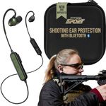 ISOtunes Sport Advance BT 2.0 Shooting Ear Protection for Gun Range - Bluetooth Hearing Protection for Shooters, 26 dB Noise Reduction (NRR) Bluetooth Ear Protection, Electronic Shooting Ear Buds